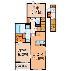 ハピネス（豊場下戸）の物件間取画像